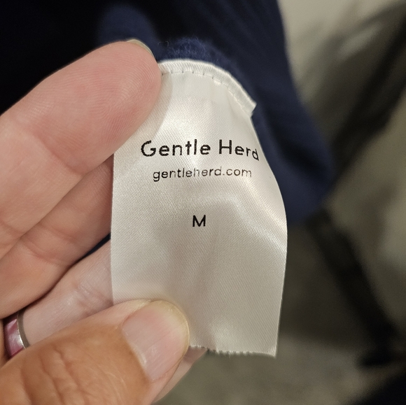 Gentle Herd Womans Medium Blue Long Cardigan with Pockets - Picture 6 of 9